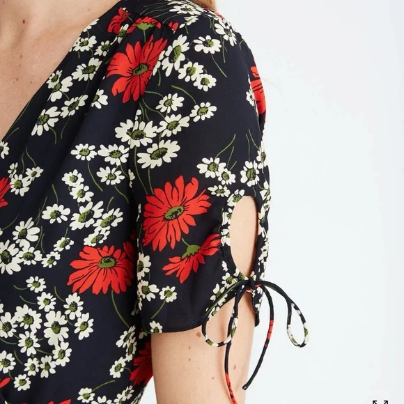 Madewell Hillside Daisies Peekaboo Sleeve Midi Dress - Picture 11 of 11